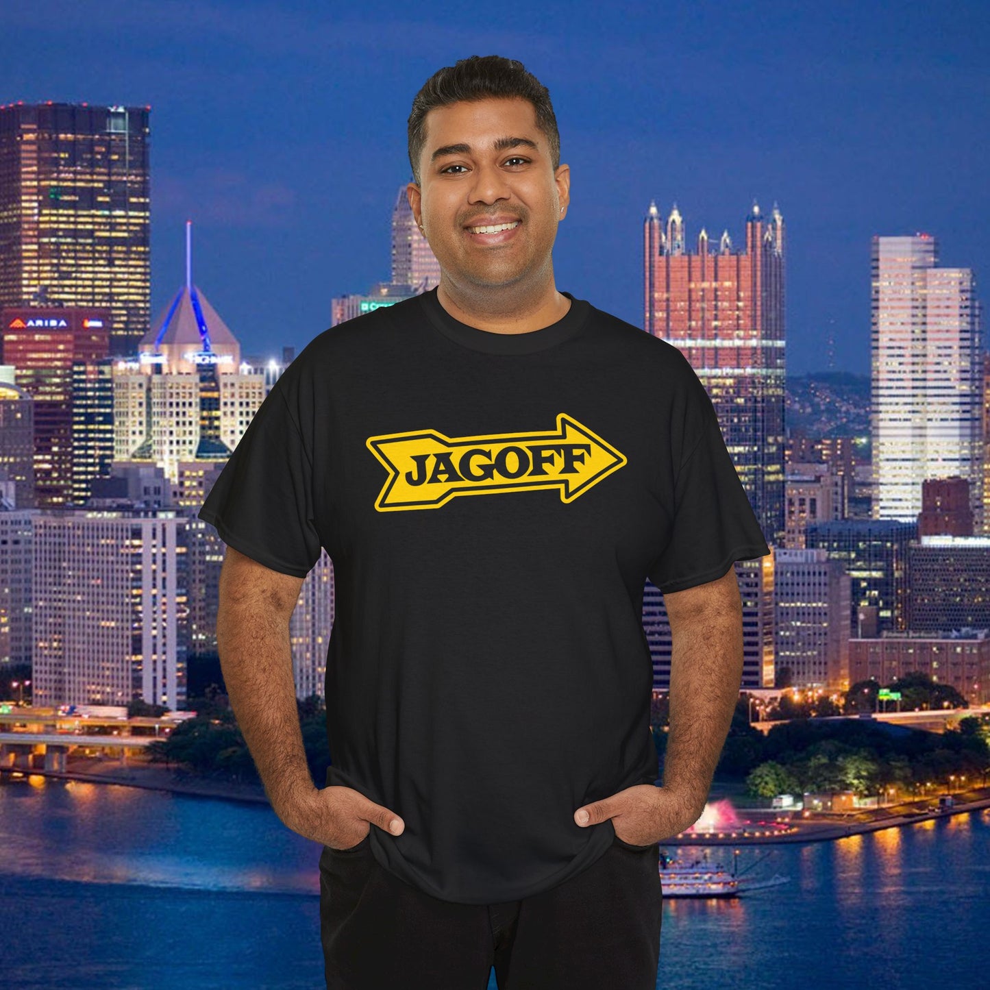 Jagoff Kennywood Sign Parody T-Shirt | Pittsburghese Yinzer Shirt | Funny Pittsburgh Tee | Steel City Humor | Jagoff Gift