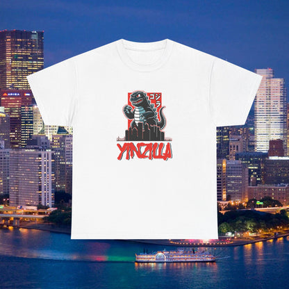 YINZILLA T-Shirt  Giant Lizard & Pittsburgh Skyline Silhouette Funny Yinzer PGH Monster Tee