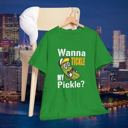 Wanna Tickle My Pickle Shirt  Black & Gold Pittsburgh Hat Funny Yinzer Tee