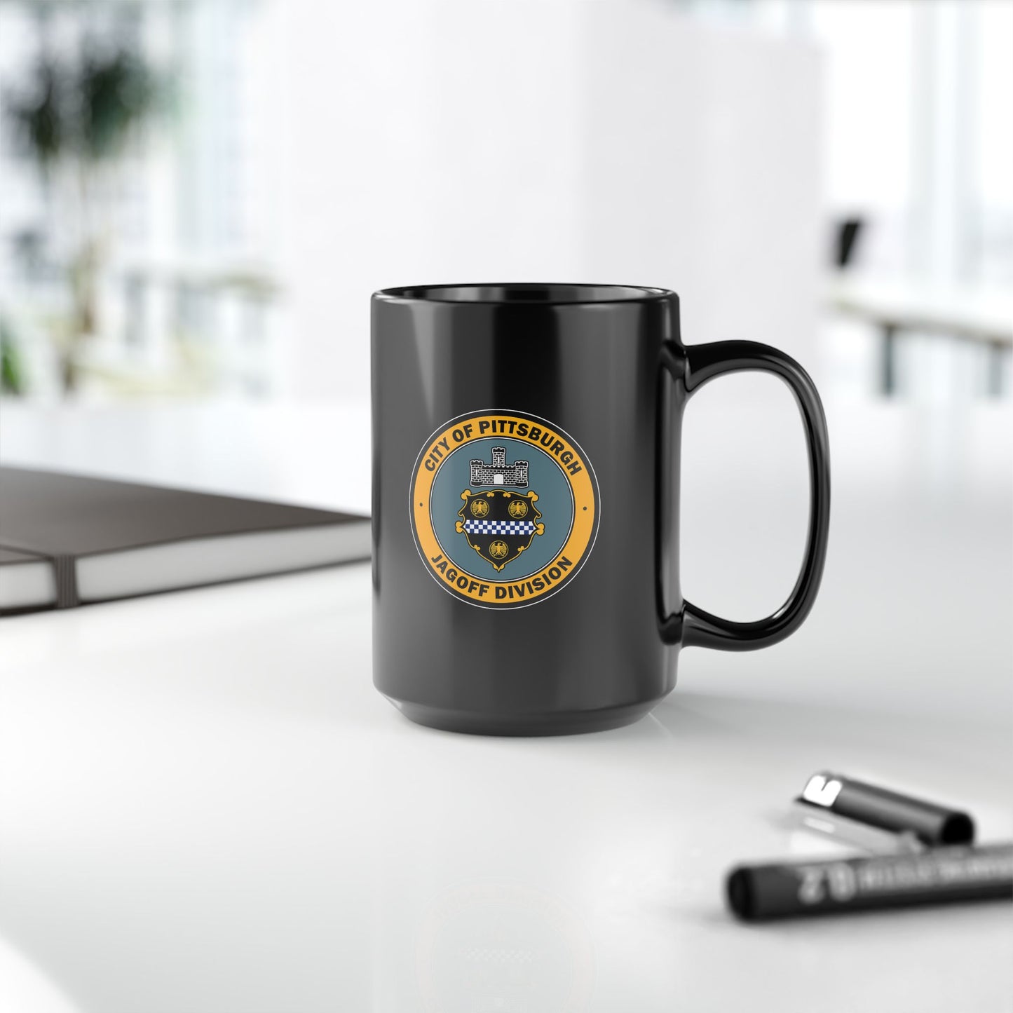 Jagoff Division 15oz Coffee Mug City of Pittsburgh Emblem Coffee Cup | Funny Pittsburgh Mug | Yinzer Gift | Steel City