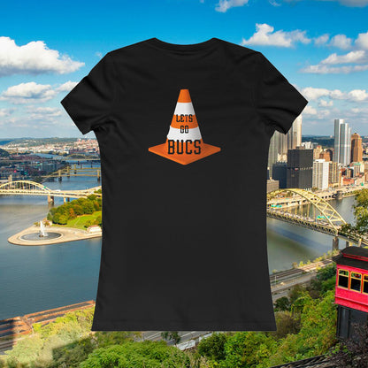 Hoist the Cone Womens Fitted TShirt, Lets Go Bucs Shirt, Pittsburgh Baseball Tee, Yinzer Game Day Shirt, Pirates Lucky Cone Soft Tee