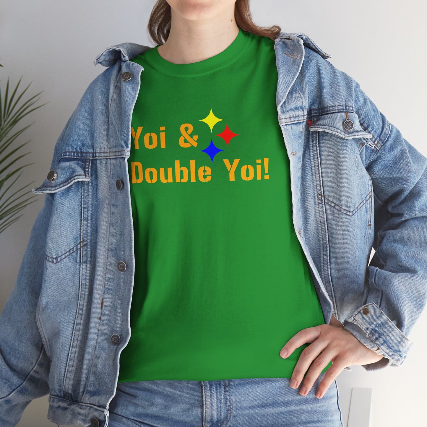 Yoi and Double Yoi! Pittsburghese T-Shirt | Vintage Steelers Fan Saying | Yinzer Sports Call Tee | Pittsburgh Football Humor Shirt
