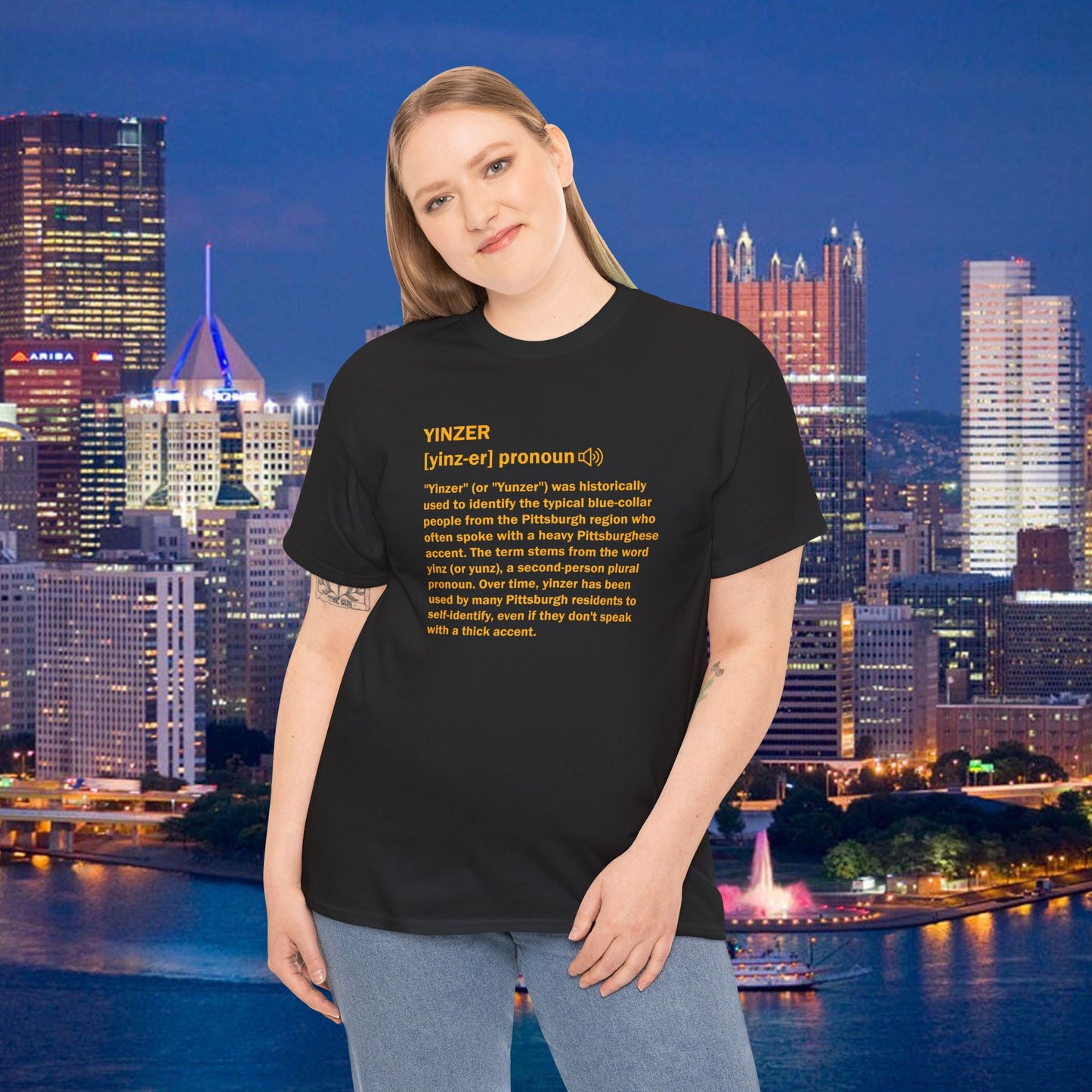Yinzer Definition T-Shirt | Pittsburghese Slang Tee | PGH Steel City Shirt | Yinzer Pride | Funny Pittsburgh Gift