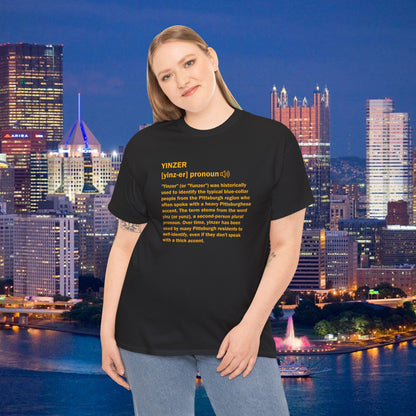 Yinzer Definition T-Shirt | Pittsburghese Slang Tee | PGH Steel City Shirt | Yinzer Pride | Funny Pittsburgh Gift