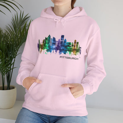 Pittsburgh Skyline Hoodie Stylized Steel City Graphic | PGH Pullover Sweatshirt | Pittsburgh Pride | Pennsylvania Gift