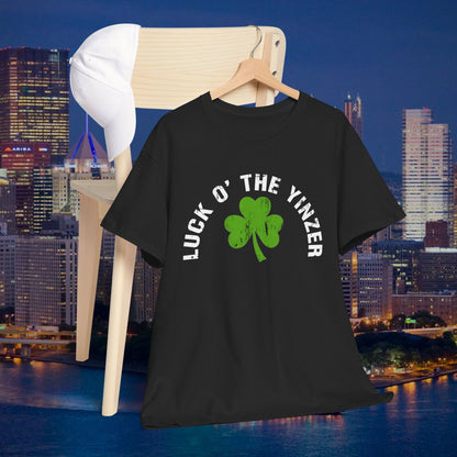 Luck O The Yinzer T-Shirt Shamrock Pittsburghese Tee | Funny St. Patricks Day Shirt | Pittsburgh Irish Gift | Yinzer Tee