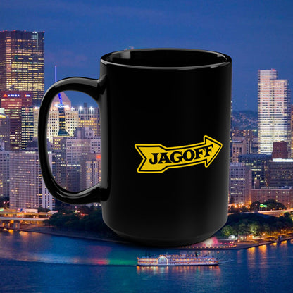 Jagoff Kennywood Sign Parody Mug 15oz | Black Coffee Mug | Funny Pittsburghese Cup | Yinzer Gift | Steel City Humor