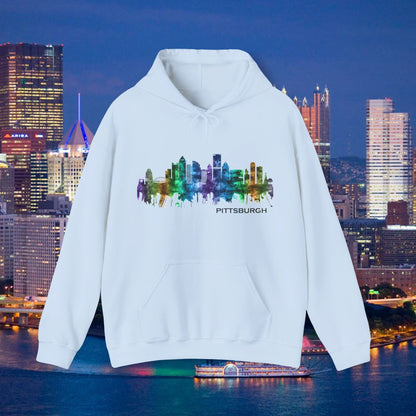 Pittsburgh Skyline Hoodie Stylized Steel City Graphic | PGH Pullover Sweatshirt | Pittsburgh Pride | Pennsylvania Gift