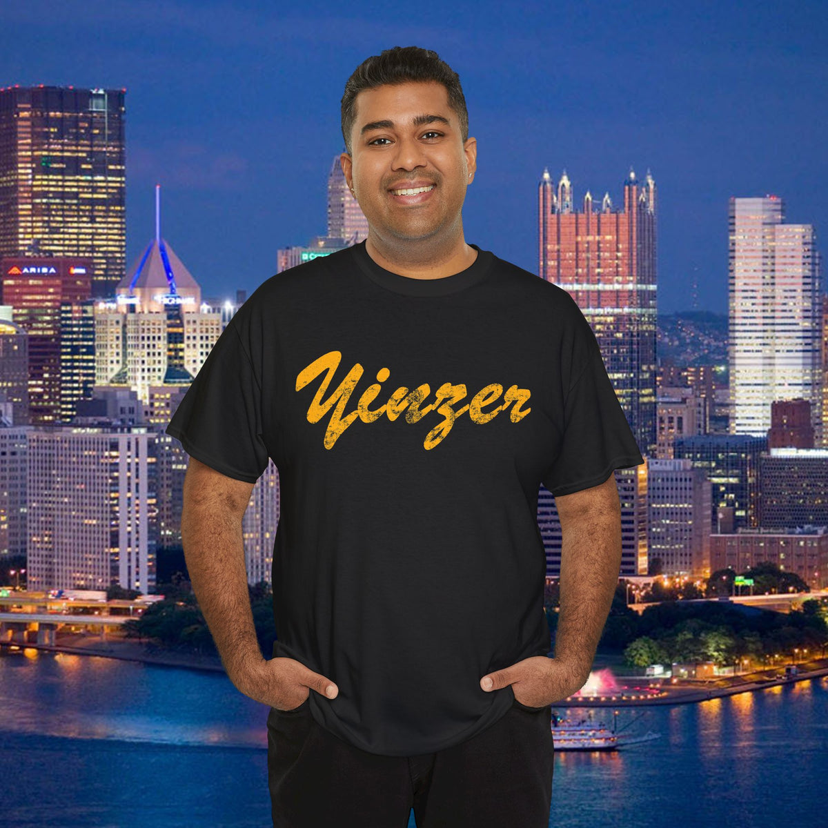 Yinzer T-Shirt, Distressed Pittsburgh Shirt, Pittsburghese Graphic Tee, Steel City Gift, Vintage Burgh Apparel