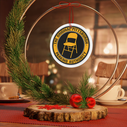 Pittsburgh Parking Chair Ornament | Original Pittsburgh Parking Authority Funny Ornament | Yinzer Gift | Steel City Christmas Decor