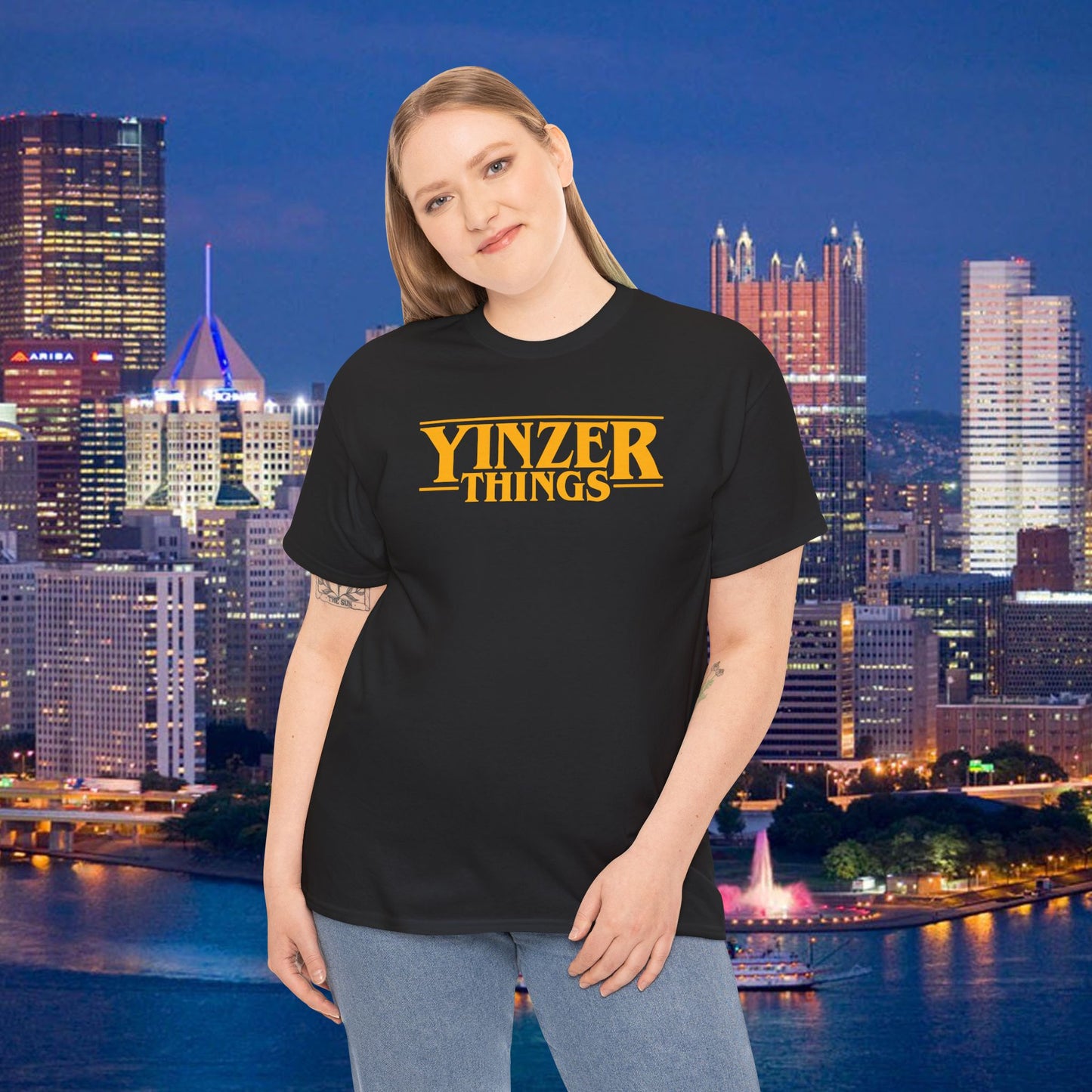 Yinzer Things T-Shirt | Pittsburgh Parody Tee | Stranger Things Inspired | PGH Humor Shirt | Steel City Gift