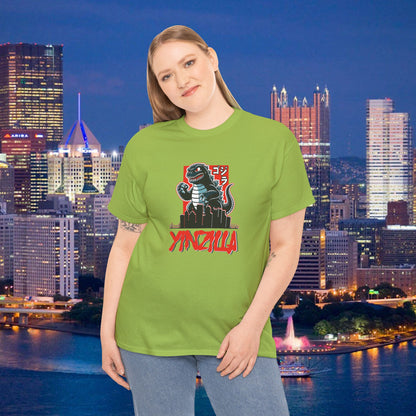 YINZILLA T-Shirt  Giant Lizard & Pittsburgh Skyline Silhouette Funny Yinzer PGH Monster Tee