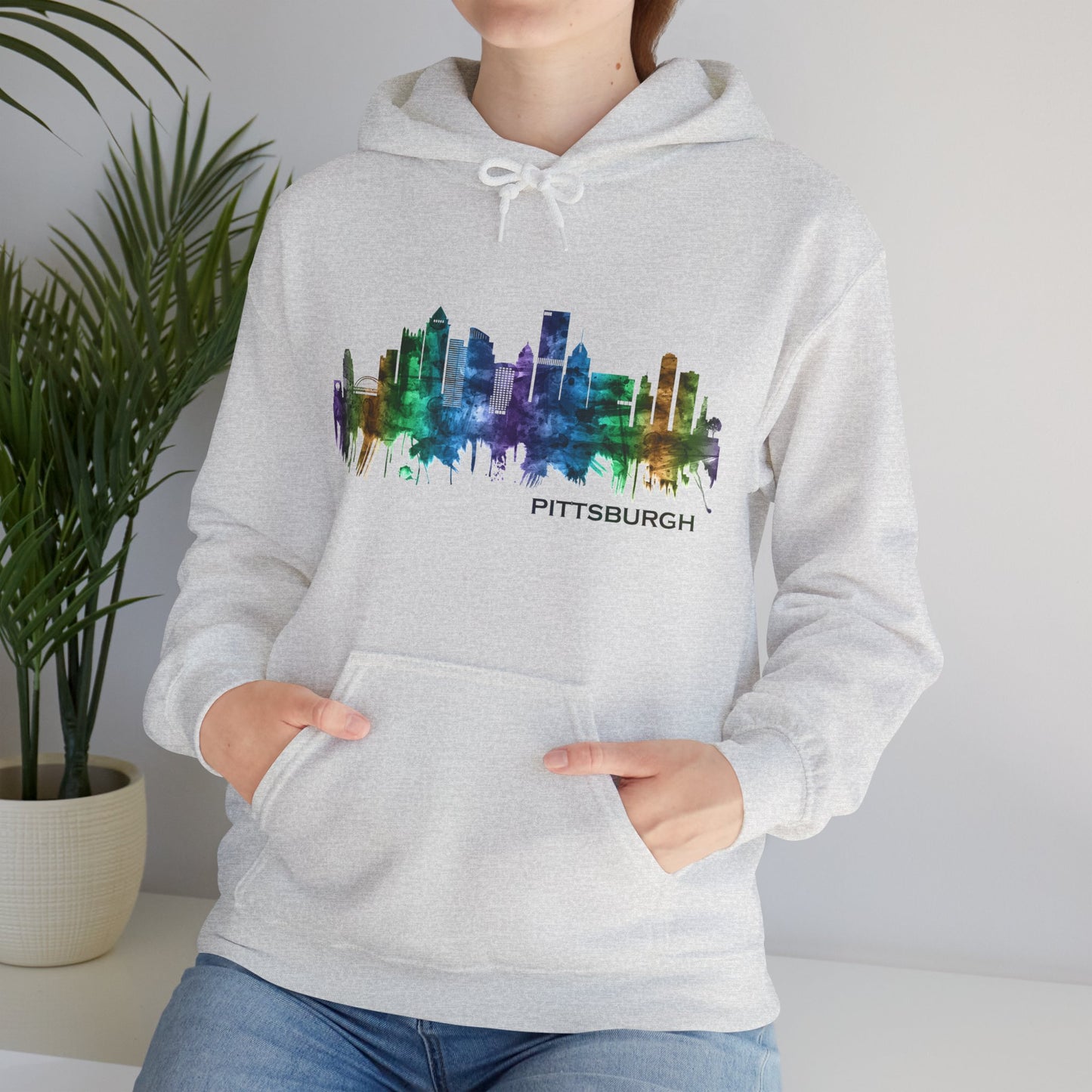 Pittsburgh Skyline Hoodie Stylized Steel City Graphic | PGH Pullover Sweatshirt | Pittsburgh Pride | Pennsylvania Gift