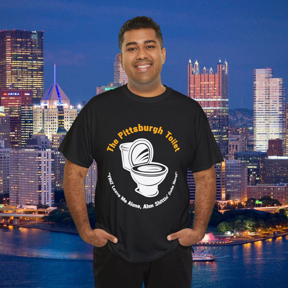 Pittsburgh Toilet T-Shirt, Funny Yinzer Shirt, Pittsburghese Tee, Burgh Bathroom Humor