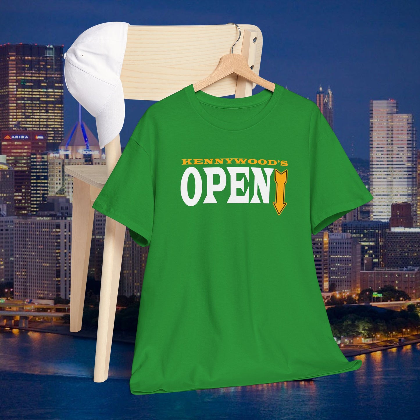 Kennywoods Open Shirt | Funny Pittsburghese Tee | Yinzer Slang Zippers Down Joke | Pittsburgh Humor