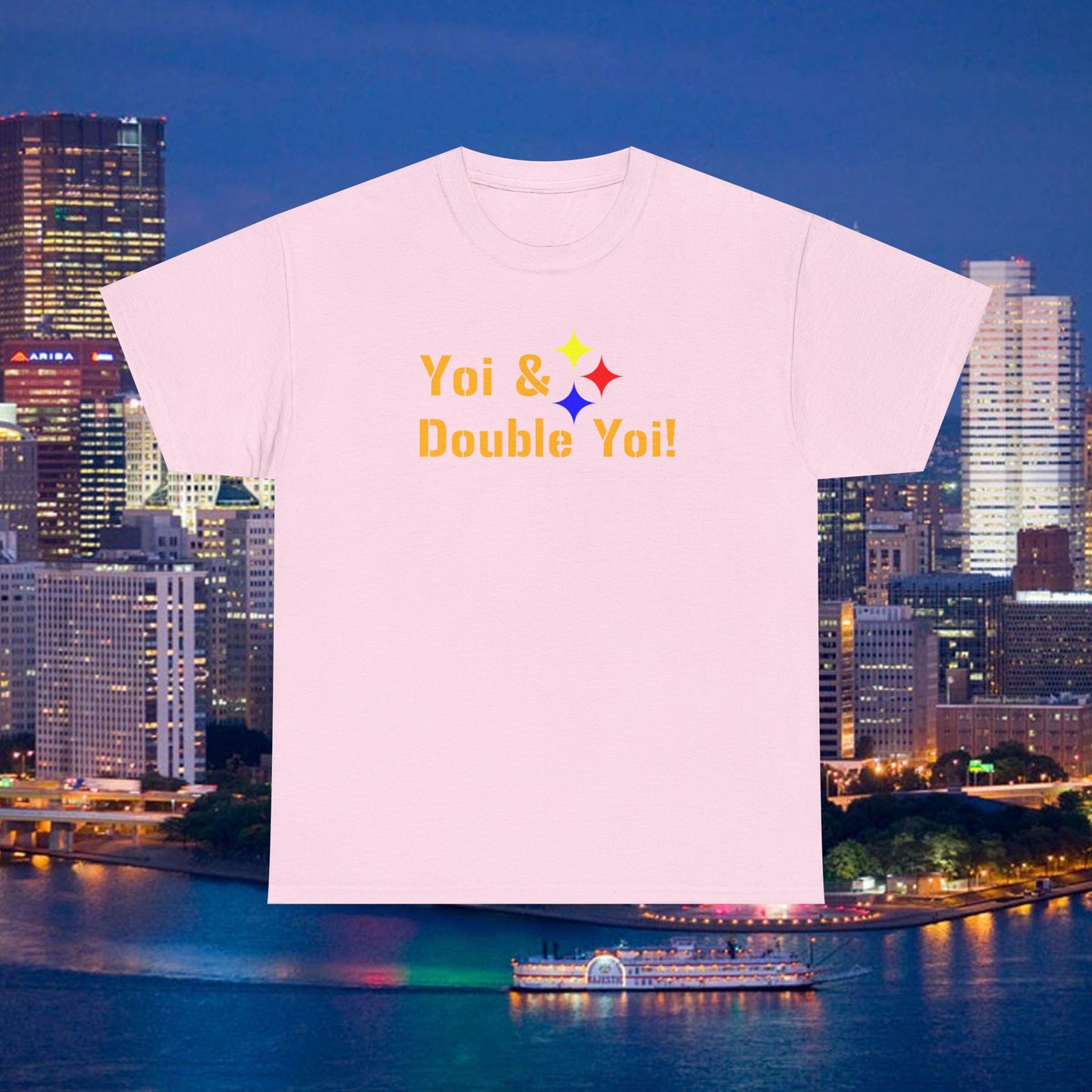 Yoi and Double Yoi! Pittsburghese T-Shirt | Vintage Steelers Fan Saying | Yinzer Sports Call Tee | Pittsburgh Football Humor Shirt