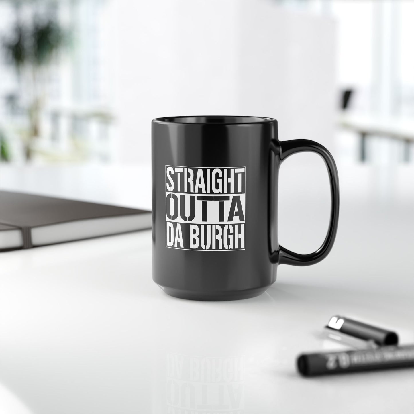 Straight Outta Da Burgh Coffee Mug | Pittsburgh Mug 15oz | Yinzer PGH Gift | Steel City Pride Cup | Funny Hometown Coffee Mug