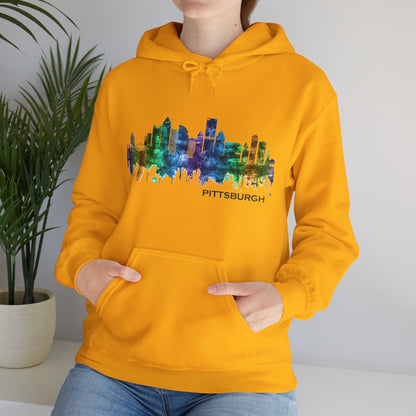 Pittsburgh Skyline Hoodie Stylized Steel City Graphic | PGH Pullover Sweatshirt | Pittsburgh Pride | Pennsylvania Gift