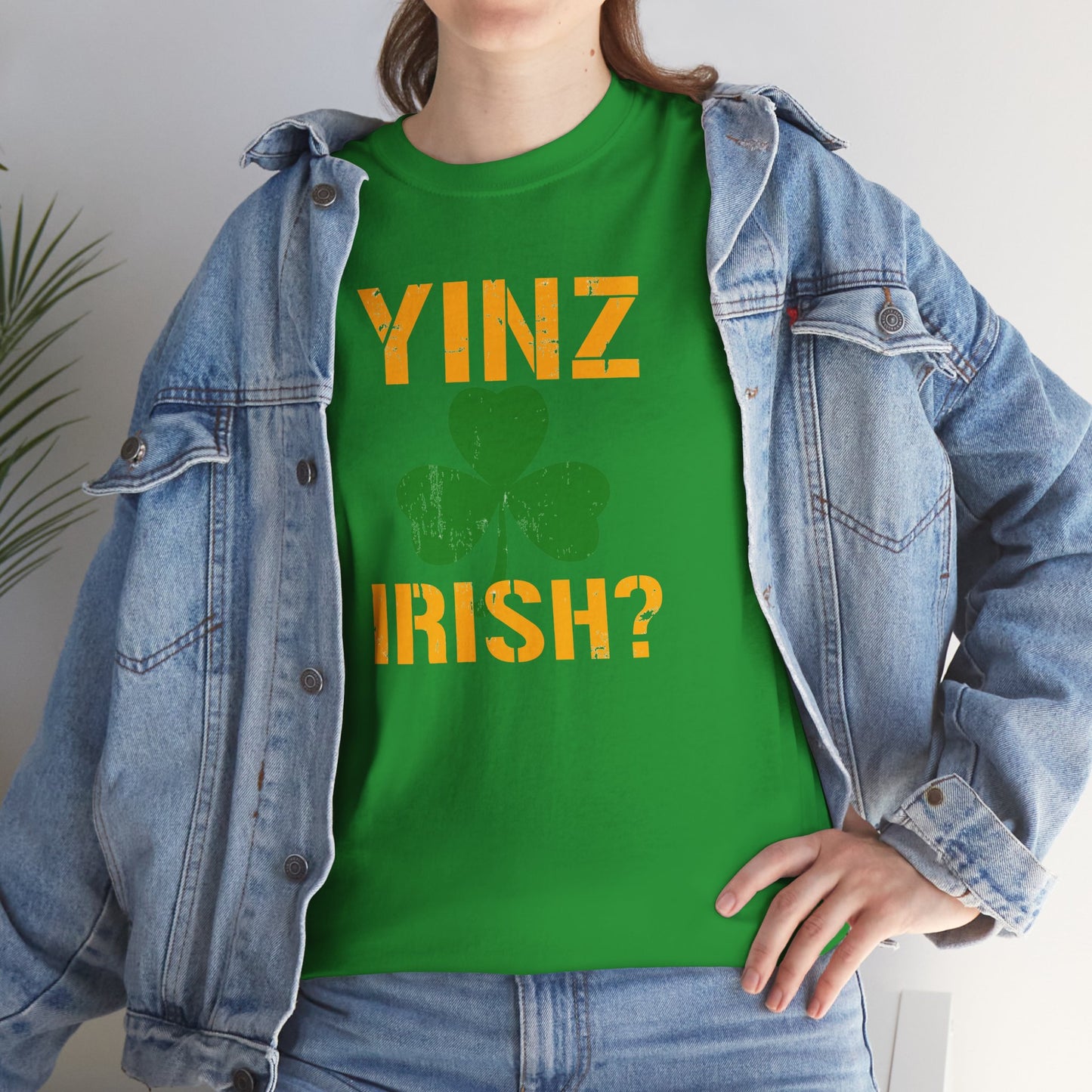 Yinz Irish T-Shirt Pittsburghese Shamrock Tee | Funny St. Patricks Day Shirt | Yinzer Irish Shirt | PGH Gift