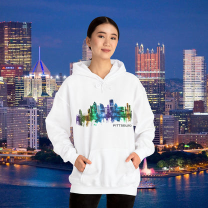 Pittsburgh Skyline Hoodie Stylized Steel City Graphic | PGH Pullover Sweatshirt | Pittsburgh Pride | Pennsylvania Gift