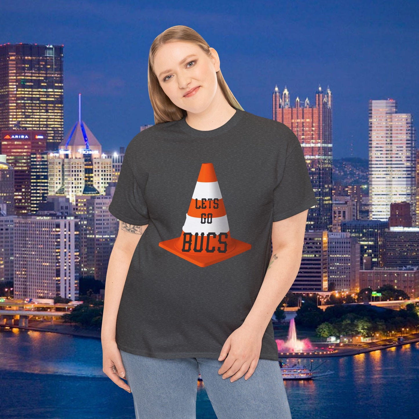 Lets Go Bucs Traffic Cone Shirt, Pittsburgh Pirates Fan Tee, Lucky Cone Baseball Shirt, Pittsburgh Baseball Graphic T Shirt