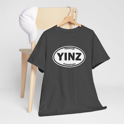 YINZ T-Shirt Pittsburghese Oval Front Graphic | Yinzer Shirt | Steel City Tee | Pittsburgh Pride | Pennsylvania Gift