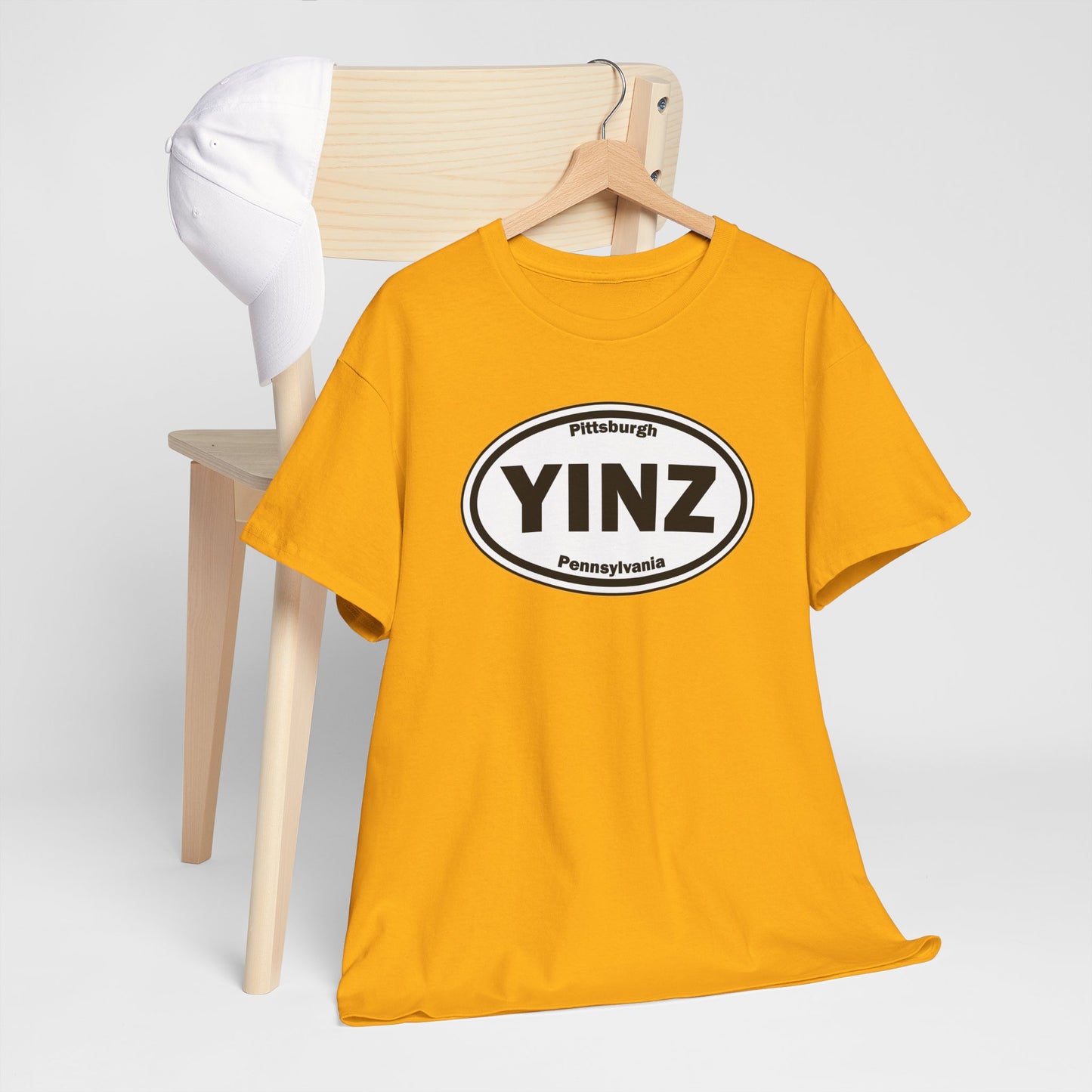 YINZ T-Shirt Pittsburghese Oval Front Graphic | Yinzer Shirt | Steel City Tee | Pittsburgh Pride | Pennsylvania Gift