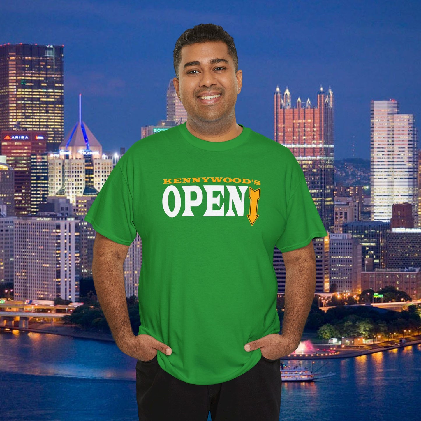 Kennywoods Open Shirt | Funny Pittsburghese Tee | Yinzer Slang Zippers Down Joke | Pittsburgh Humor