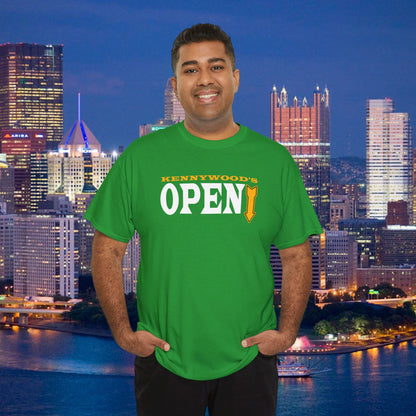Kennywoods Open Shirt | Funny Pittsburghese Tee | Yinzer Slang Zippers Down Joke | Pittsburgh Humor