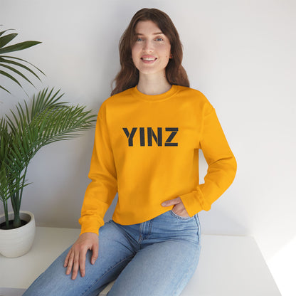 YINZ Gold Embroidered Sweatshirt | Pittsburghese Crewneck | Yinzer Gift