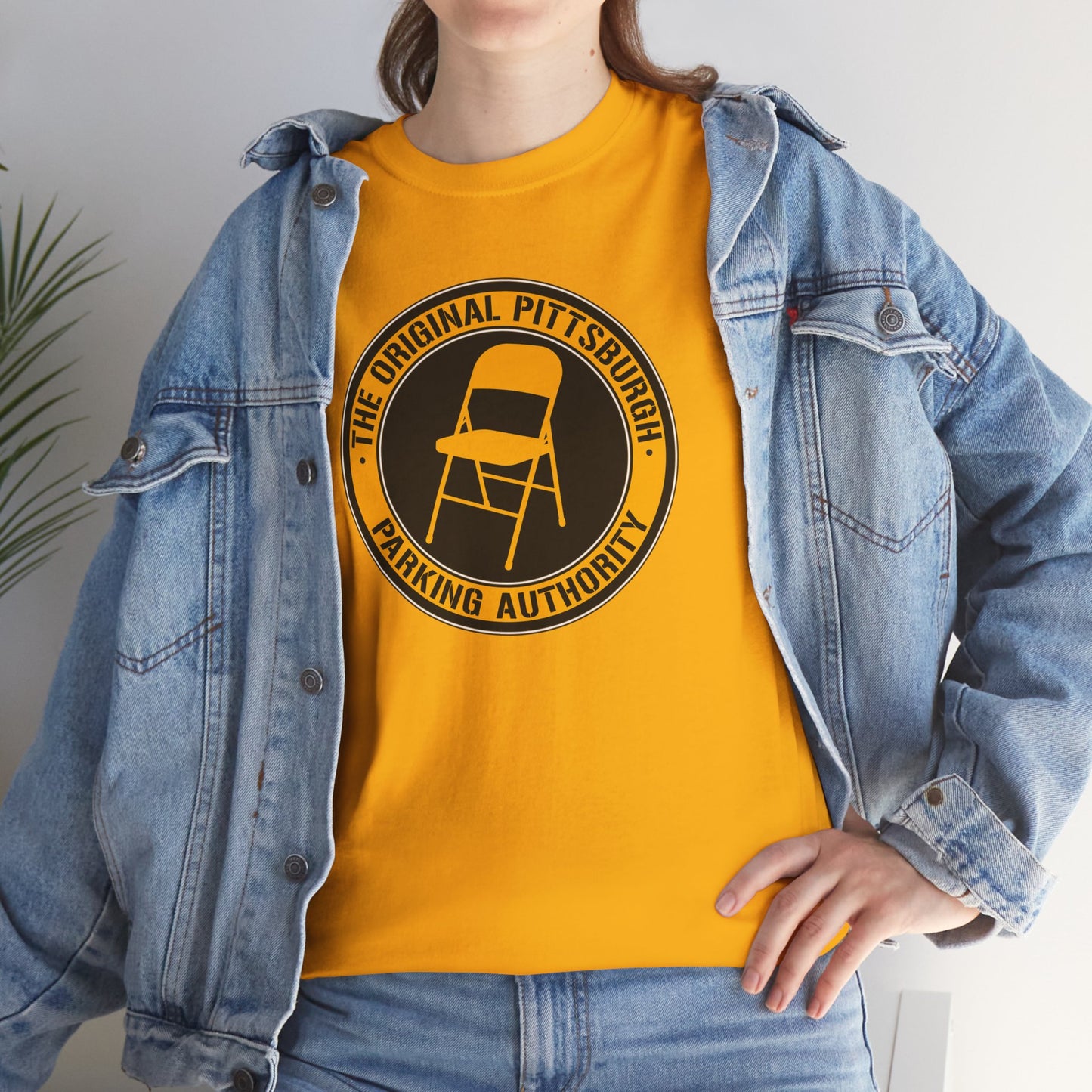 Original Pittsburgh Parking Authority T-Shirt | Folding Chair Parking Spot Saver | Pittsburgh Humor Jagoff Yinzer PGH Tee