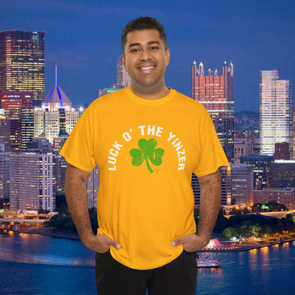 Luck O The Yinzer T-Shirt Shamrock Pittsburghese Tee | Funny St. Patricks Day Shirt | Pittsburgh Irish Gift | Yinzer Tee