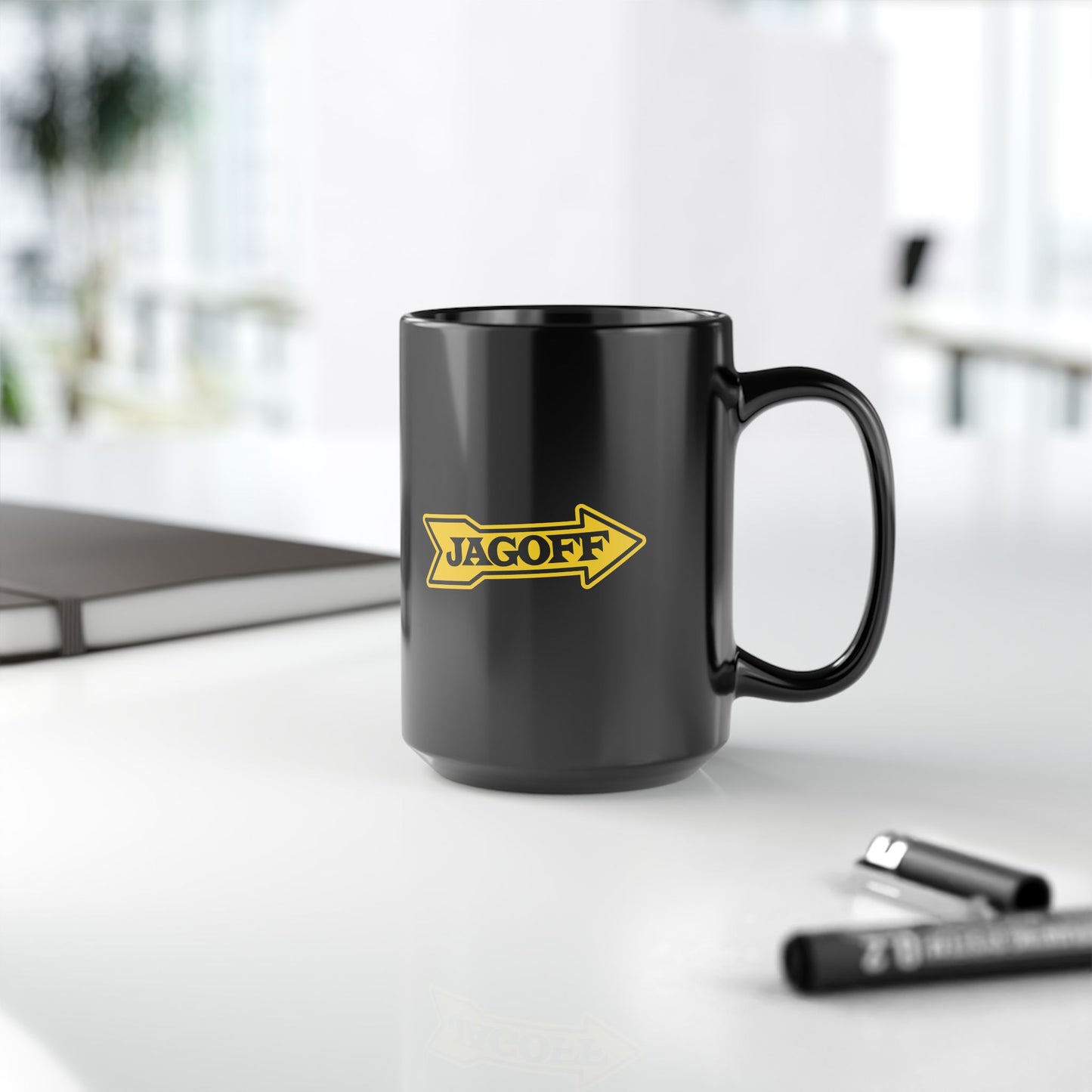 Jagoff Kennywood Sign Parody Mug 15oz | Black Coffee Mug | Funny Pittsburghese Cup | Yinzer Gift | Steel City Humor