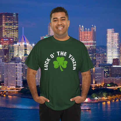 Luck O The Yinzer T-Shirt Shamrock Pittsburghese Tee | Funny St. Patricks Day Shirt | Pittsburgh Irish Gift | Yinzer Tee