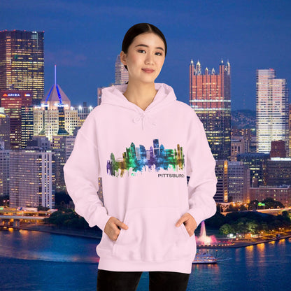 Pittsburgh Skyline Hoodie Stylized Steel City Graphic | PGH Pullover Sweatshirt | Pittsburgh Pride | Pennsylvania Gift
