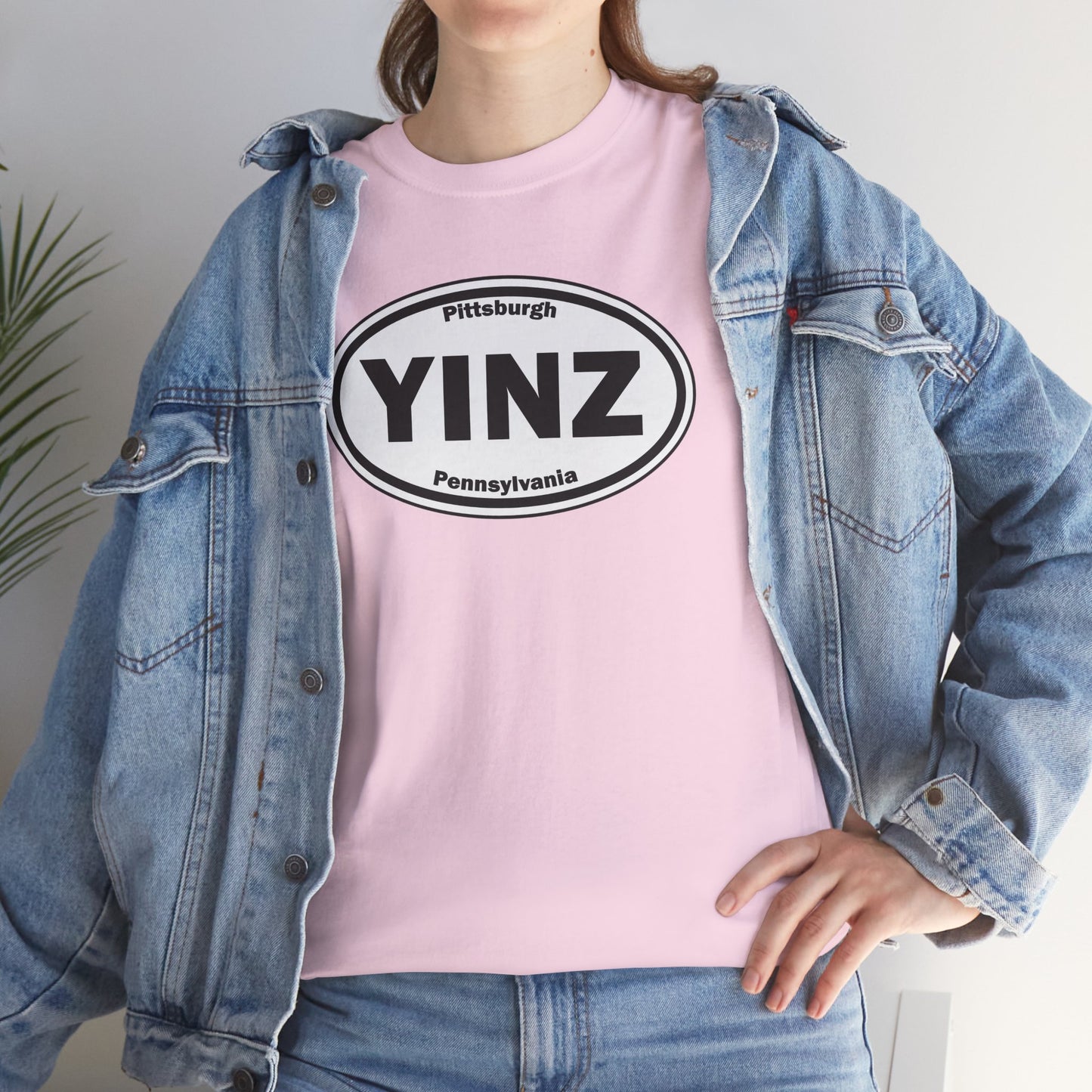 YINZ T-Shirt Pittsburghese Oval Front Graphic | Yinzer Shirt | Steel City Tee | Pittsburgh Pride | Pennsylvania Gift