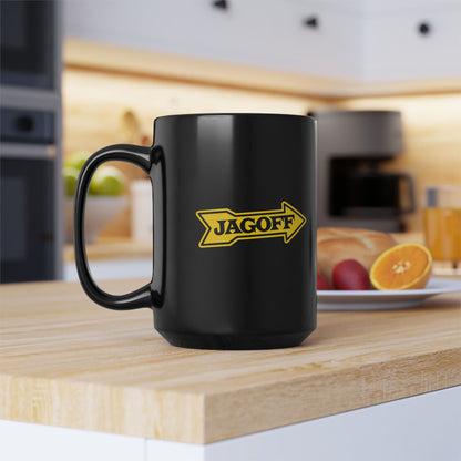 Jagoff Kennywood Sign Parody Mug 15oz | Black Coffee Mug | Funny Pittsburghese Cup | Yinzer Gift | Steel City Humor
