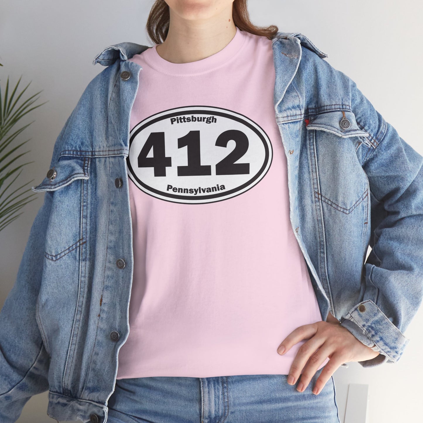 412 Pittsburgh T-Shirt Area Code Tee with Oval Design | Steel City Shirt | Pittsburgh Pride Gift | PA Graphic Tee