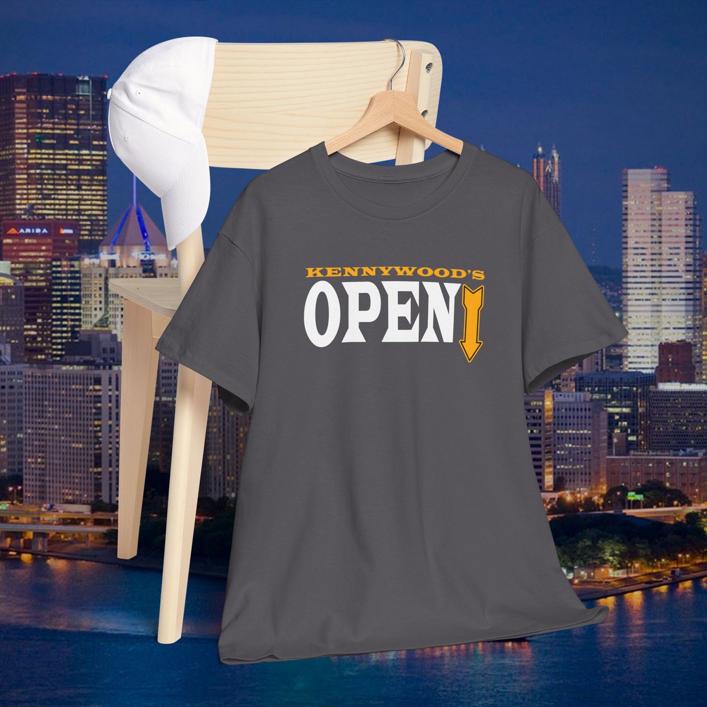 Kennywoods Open Shirt | Funny Pittsburghese Tee | Yinzer Slang Zippers Down Joke | Pittsburgh Humor
