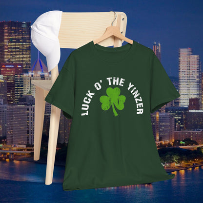 Luck O The Yinzer T-Shirt Shamrock Pittsburghese Tee | Funny St. Patricks Day Shirt | Pittsburgh Irish Gift | Yinzer Tee