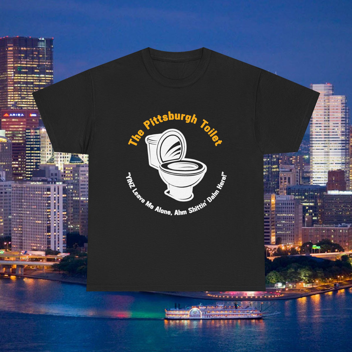 Pittsburgh Toilet T-Shirt, Funny Yinzer Shirt, Pittsburghese Tee, Burgh Bathroom Humor