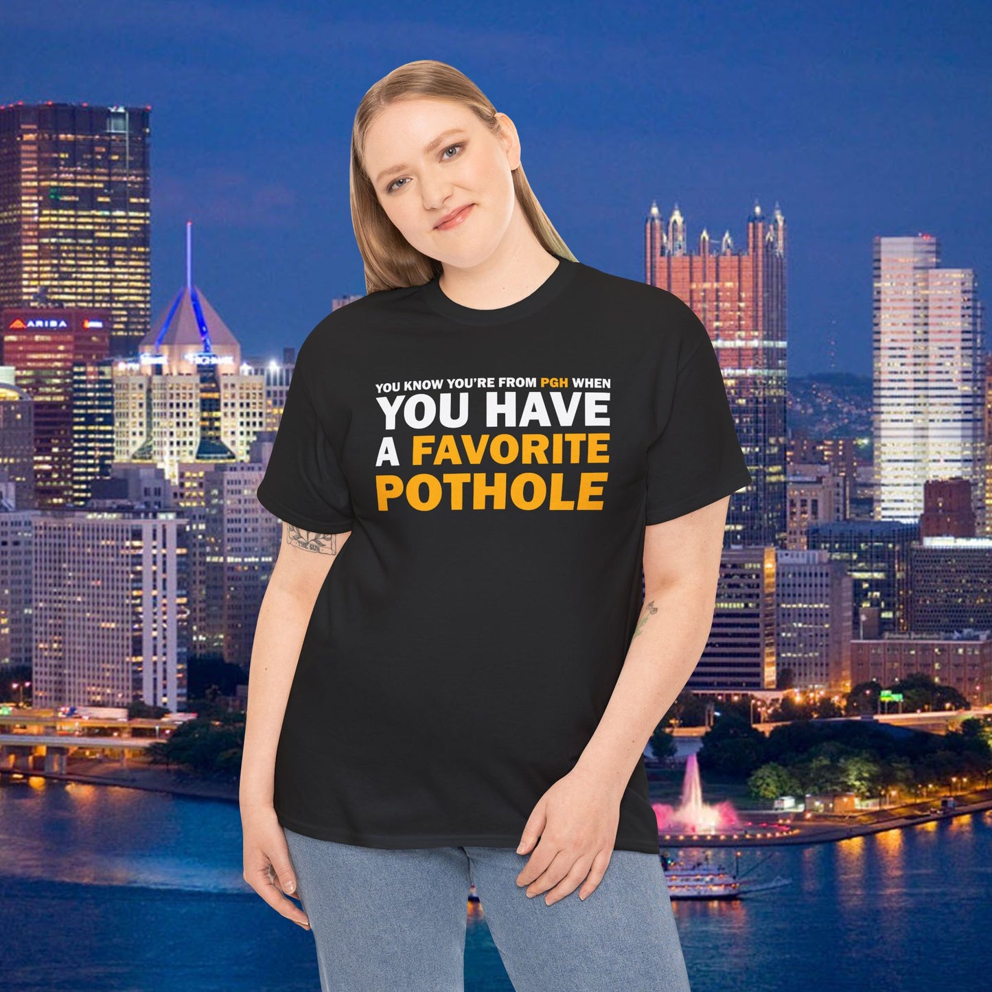 Favorite Pothole T-Shirt | Funny Pittsburgh Shirt | Yinzer Tee | Steel City Humor
