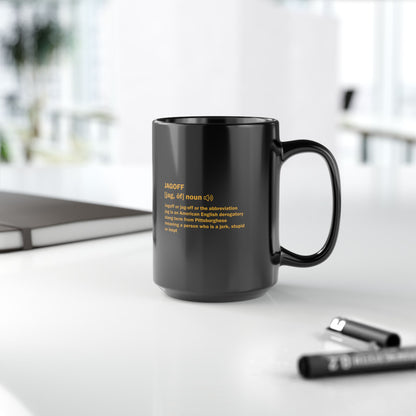 Jagoff Definition 15oz Coffee Mug | Pittsburghese Slang Mug | Yinzer Humor Cup | PGH Steel City Gift | Funny Pittsburgh Mug