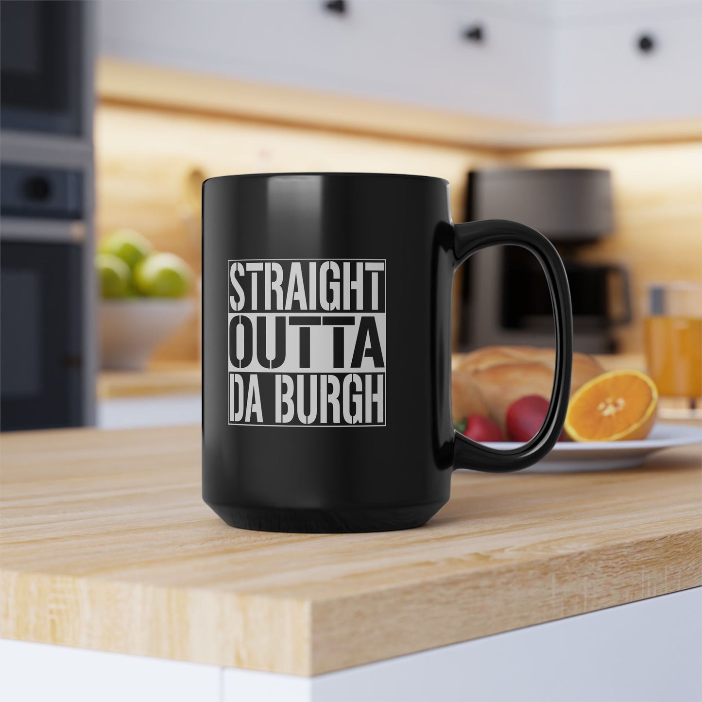 Straight Outta Da Burgh Coffee Mug | Pittsburgh Mug 15oz | Yinzer PGH Gift | Steel City Pride Cup | Funny Hometown Coffee Mug