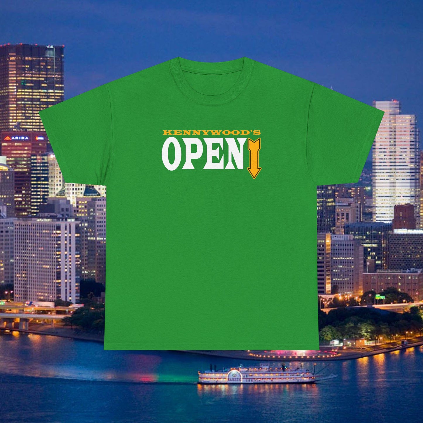 Kennywoods Open Shirt | Funny Pittsburghese Tee | Yinzer Slang Zippers Down Joke | Pittsburgh Humor
