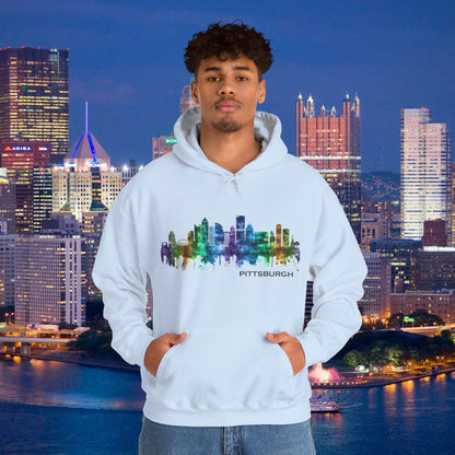Pittsburgh Skyline Hoodie Stylized Steel City Graphic | PGH Pullover Sweatshirt | Pittsburgh Pride | Pennsylvania Gift