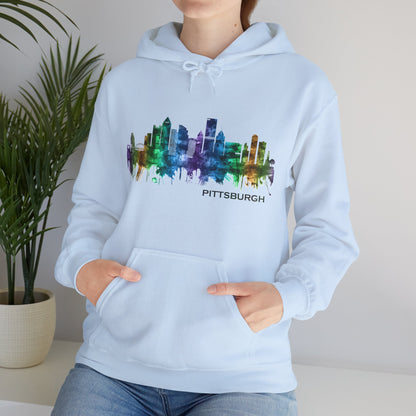 Pittsburgh Skyline Hoodie Stylized Steel City Graphic | PGH Pullover Sweatshirt | Pittsburgh Pride | Pennsylvania Gift
