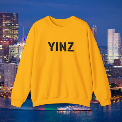 YINZ Gold Embroidered Sweatshirt | Pittsburghese Crewneck | Yinzer Gift