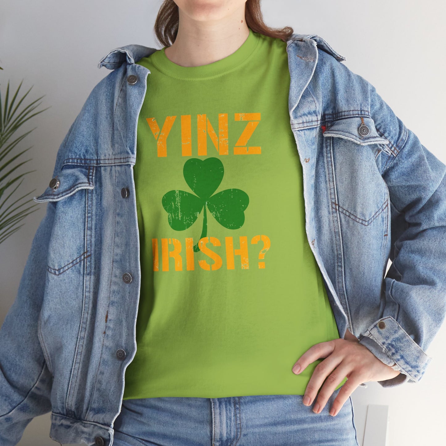 Yinz Irish T-Shirt Pittsburghese Shamrock Tee | Funny St. Patricks Day Shirt | Yinzer Irish Shirt | PGH Gift