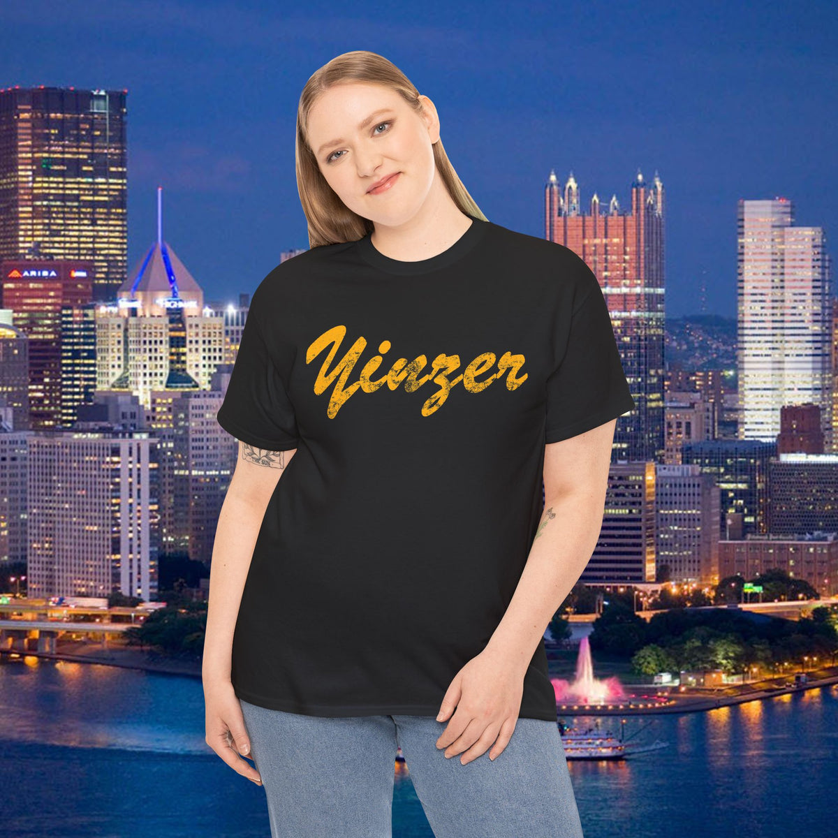 Yinzer T-Shirt, Distressed Pittsburgh Shirt, Pittsburghese Graphic Tee, Steel City Gift, Vintage Burgh Apparel